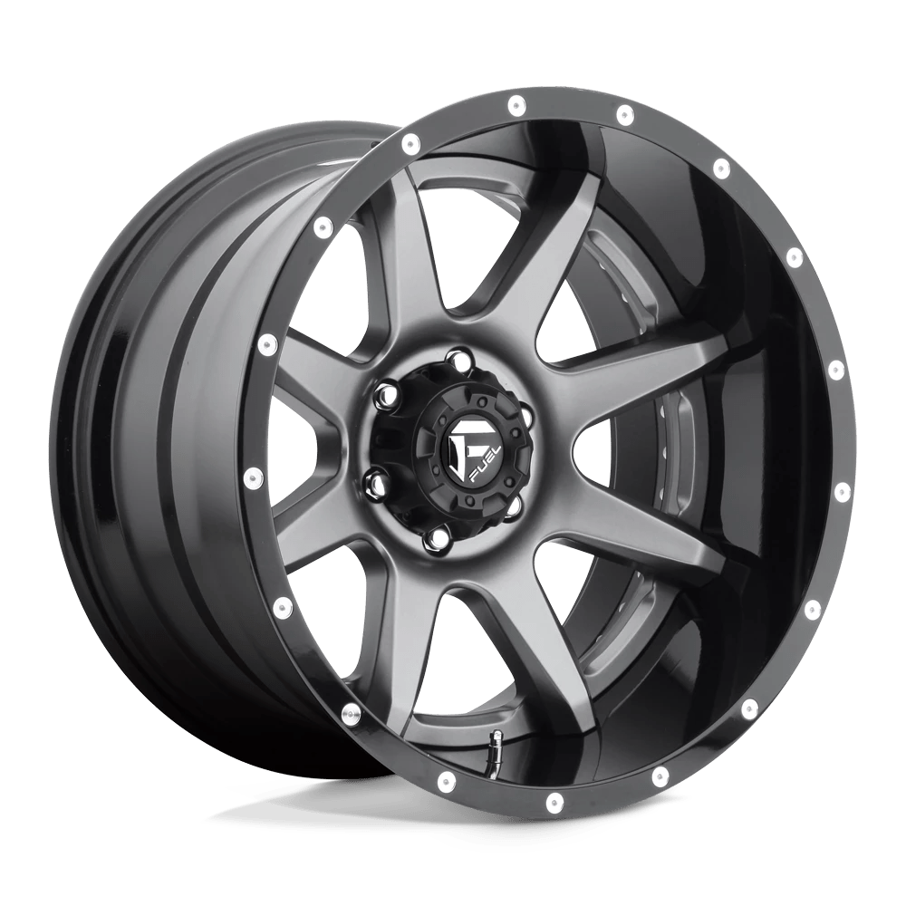 FUEL OFF-ROAD D238 RAMPAGE MATTE GUN METAL BLACK LIP | 20x10 -19 108 (6x139.7)