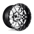 FUEL OFF-ROAD D270 SLEDGE CHROME PLATED GLOSS BLACK LIP | 20x12 -43 124.2 (8x180)