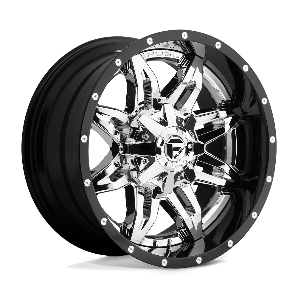 FUEL OFF-ROAD D266 LETHAL CHROME PLATED GLOSS BLACK LIP | 20x12 -44 106.1 (6x135/6x139.7)