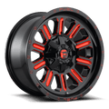 FUEL OFF-ROAD D621 HARDLINE GLOSS BLACK RED TINTED CLEAR | 22x10 -18 125.1 (8x170)