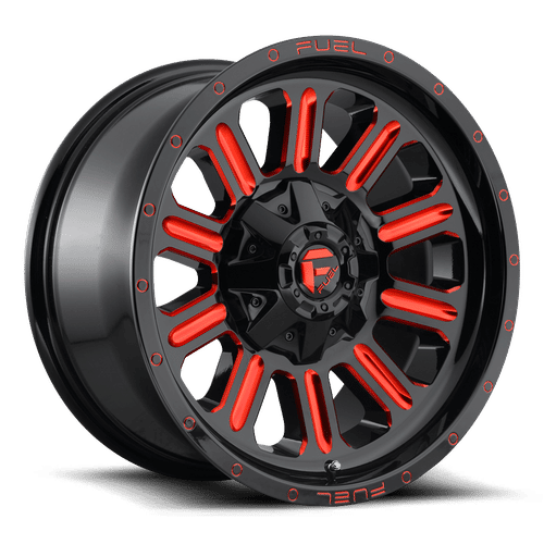 FUEL OFF-ROAD D621 HARDLINE GLOSS BLACK RED TINTED CLEAR | 22x10 -18 125.1 (8x170)