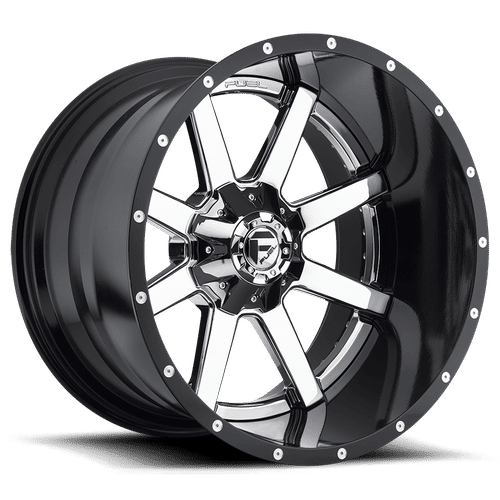 FUEL OFF-ROAD D260 MAVERICK CHROME PLATED GLOSS BLACK LIP | 24x16 -100 125.1 (8x170)