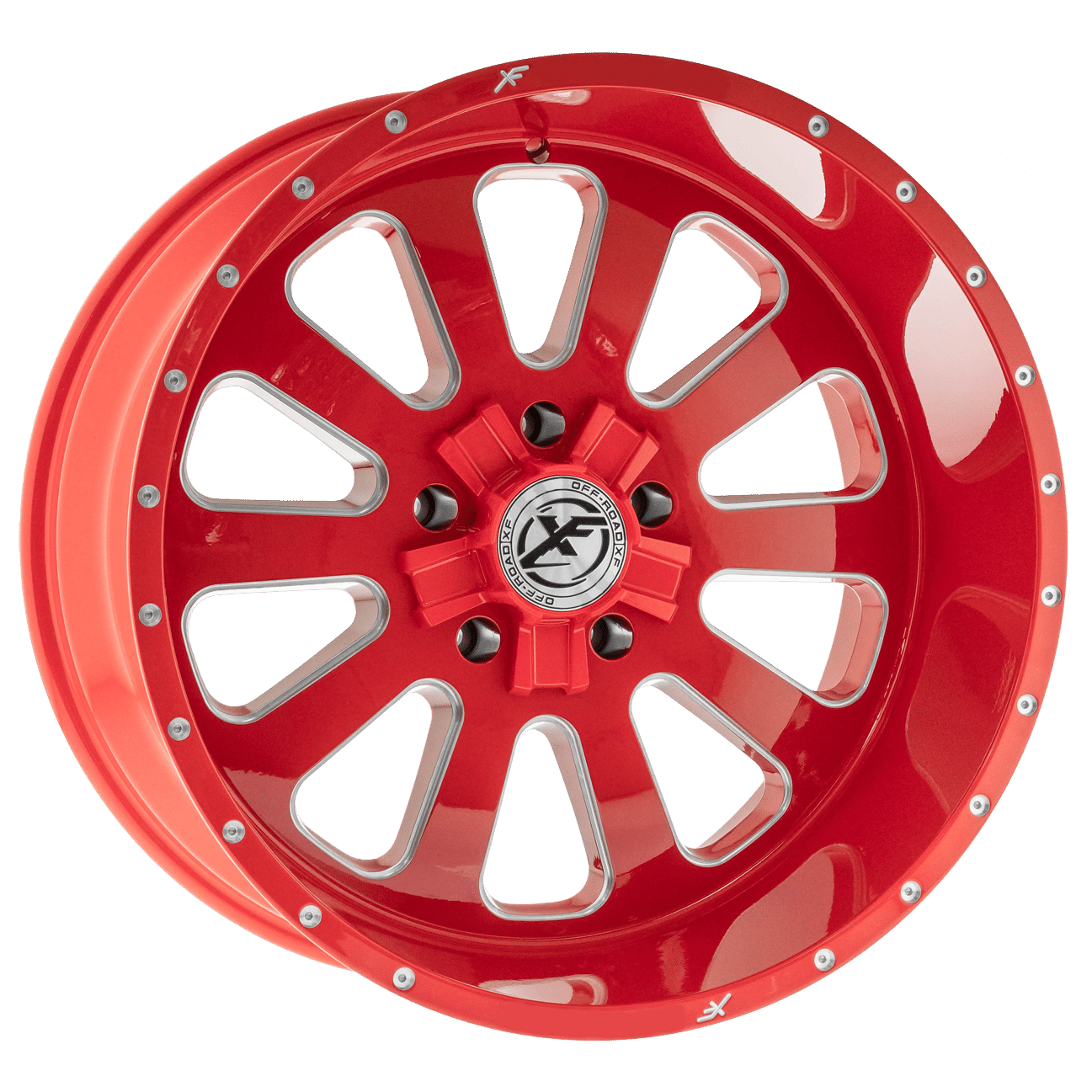 XF OFFROAD XFX-302 Red Milled | 24x14 -76 106.4 (6x135/6x139.7)