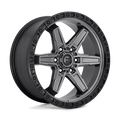 FUEL OFF-ROAD D698 KICKER MATTE GUN METAL BLACK BEAD RING | 20x9 20 106.1 (6x139.7)