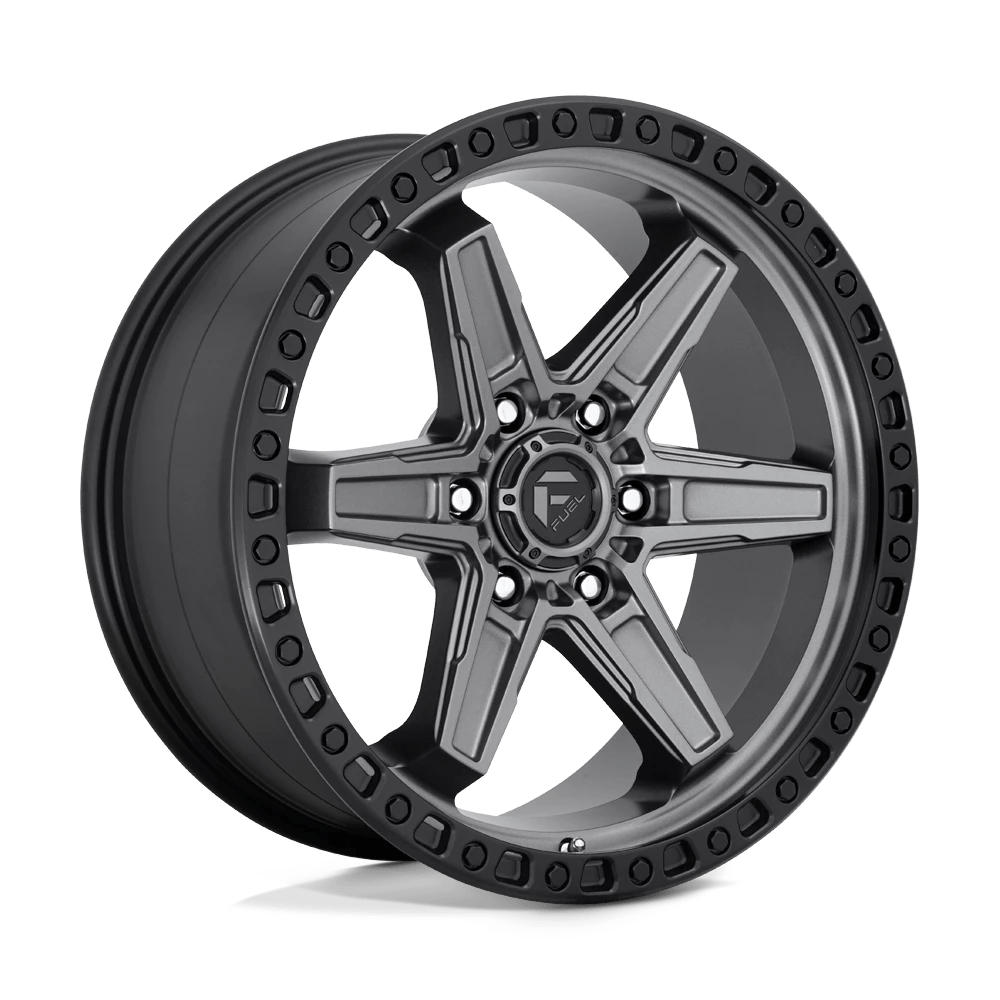 FUEL OFF-ROAD D698 KICKER MATTE GUN METAL BLACK BEAD RING | 20x9 20 106.1 (6x139.7)