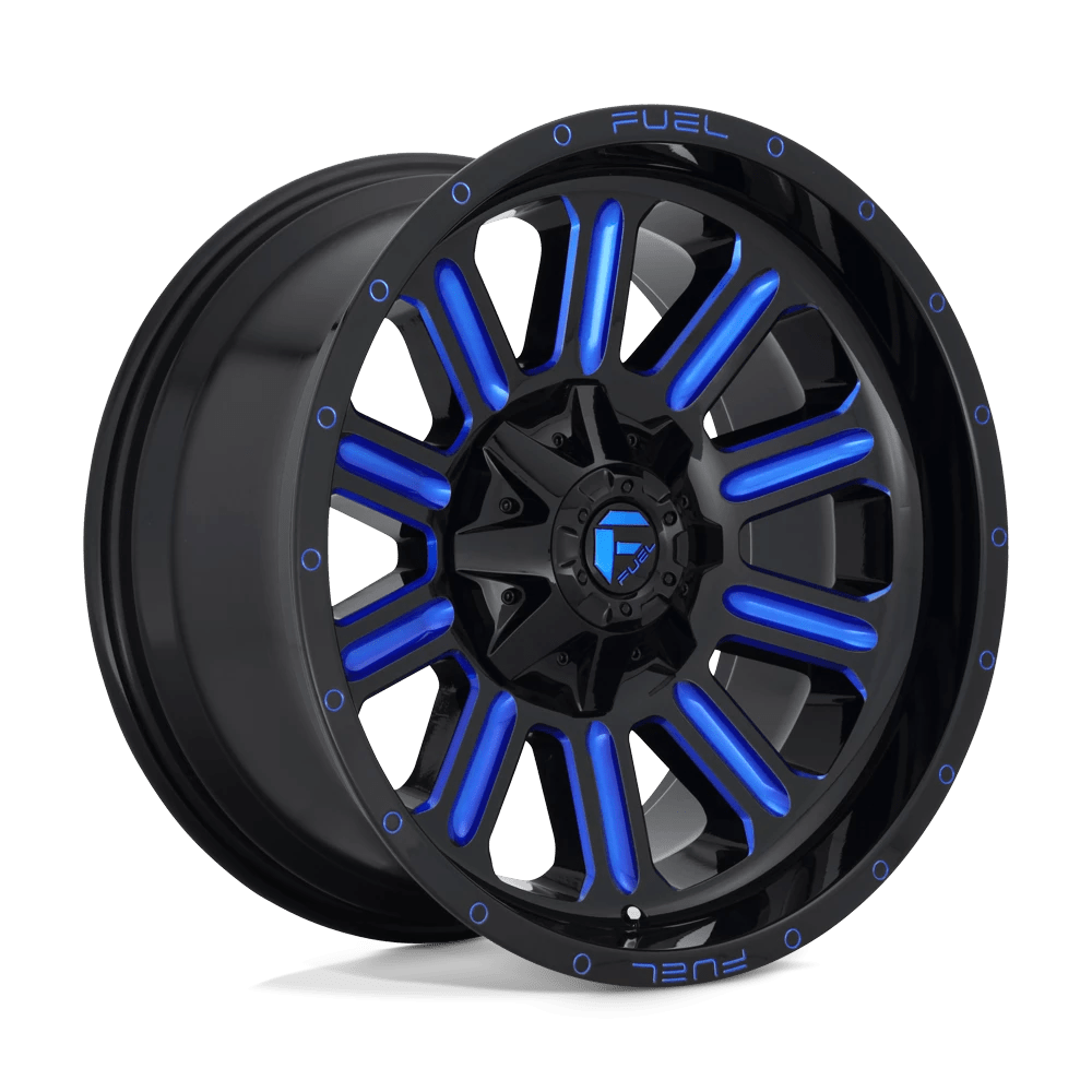 FUEL OFF-ROAD D646 HARDLINE GLOSS BLACK BLUE TINTED CLEAR | 22x12 -44 124.2 (8x180)