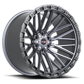 VORTEK VRT-608 Matte Titanium Black Bead Ring | 22x12 -44 106.1 (6x135/6x139.7)