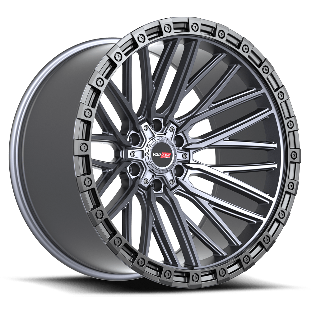 VORTEK VRT-608 Matte Titanium Black Bead Ring | 22x12 -44 106.1 (6x135/6x139.7)