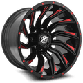 XF OFFROAD XF-224 Gloss Black Red | 20x10 -12 125.2 (8x165.1/8x180)