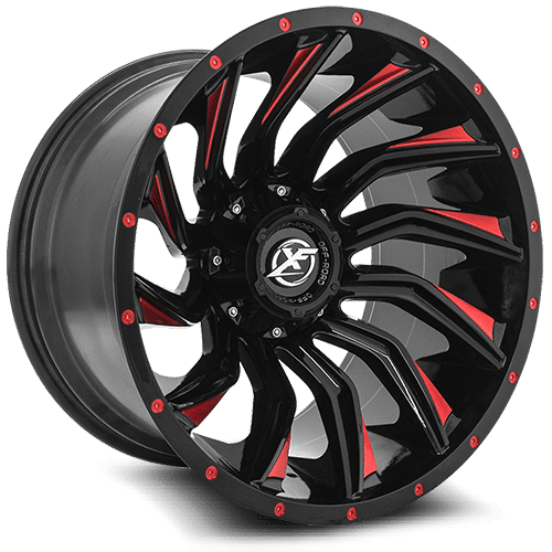 XF OFFROAD XF-224 Gloss Black Red | 20x10 -12 125.2 (8x165.1/8x180)