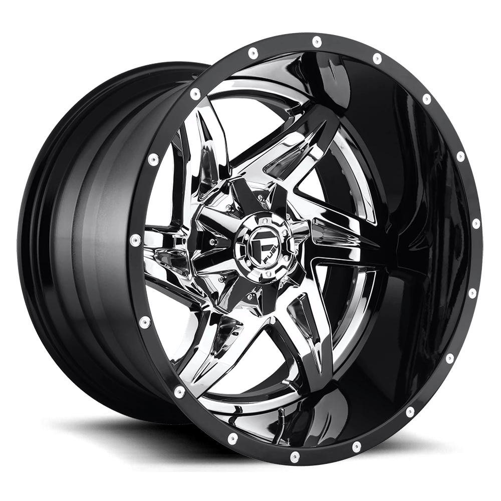 FUEL OFF-ROAD D272 ROCKER CHROME PLATED GLOSS BLACK LIP | 22x10 -13 125.1 (8x170)