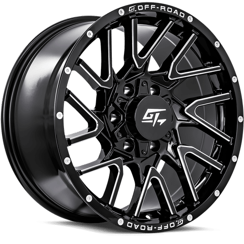 GT OFFROAD AGGRESSION Gloss Black Milled | 18x9 12 106.1 (6x135/6x139.7)