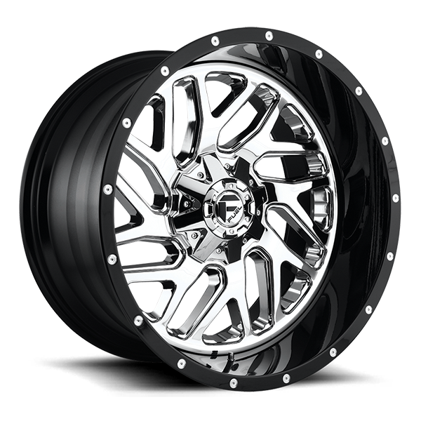 FUEL OFF-ROAD D211 TRITON CHROME PLATED GLOSS BLACK LIP | 20x12 -44 124.2 (8x180)