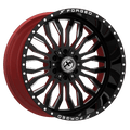 XF OFFROAD XFX-305 Gloss Black Milled W/Red Inner | 24x14 -76 106.4 (6x135/6x139.7)