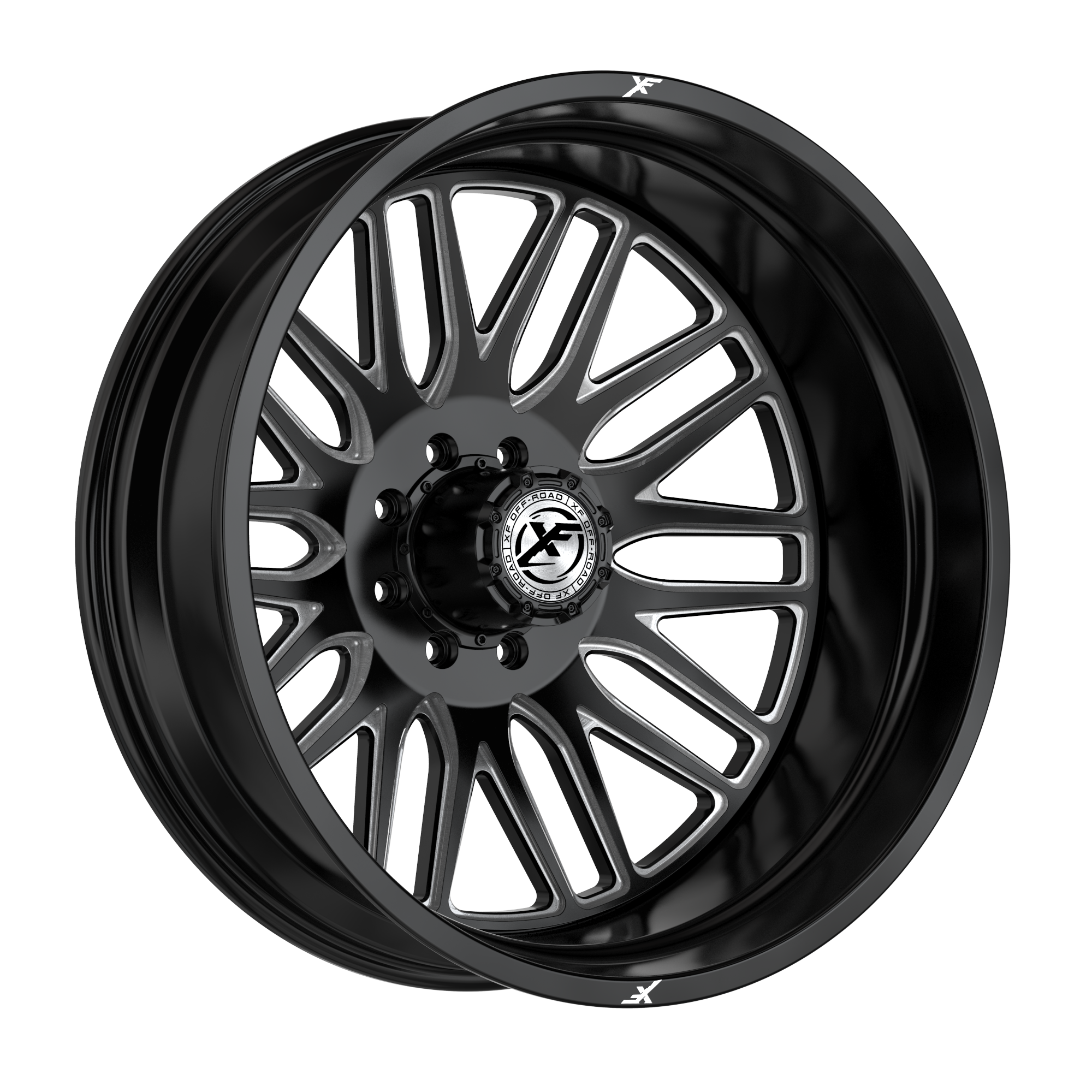 XF OFFROAD XF-240 Gloss Black Milled | 22x10 -24 106.4 (6x135/6x139.7)