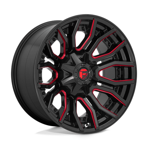 FUEL OFF-ROAD D712 GLOSS BLACK RED TINTED CLEAR | 20x10 -18 125.1 (8x165.1)