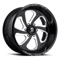 FUEL OFF-ROAD D587 FLOW GLOSS BLACK MILLED | 18x9 -12 125.1 (8x165.1)