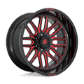 FUEL OFF-ROAD D663 IGNITE GLOSS BLACK RED TINTED CLEAR | 22x12 -43 106.1 (6x139.7)
