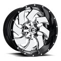 FUEL OFF-ROAD D240 CLEAVER CHROME PLATED GLOSS BLACK LIP | 20x12 -44 125.1 (8x170)