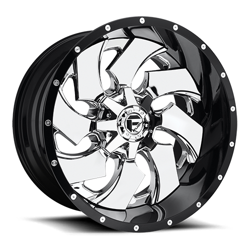 FUEL OFF-ROAD D240 CLEAVER CHROME PLATED GLOSS BLACK LIP | 20x12 -44 125.1 (8x170)