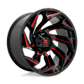 FUEL OFF-ROAD D755 GLOSS BLACK MILLED WITH RED TINT | 24x12 -44 125.1 (8x165.1)