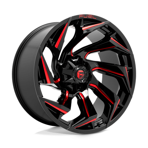 FUEL OFF-ROAD D755 GLOSS BLACK MILLED WITH RED TINT | 24x12 -44 125.1 (8x165.1)