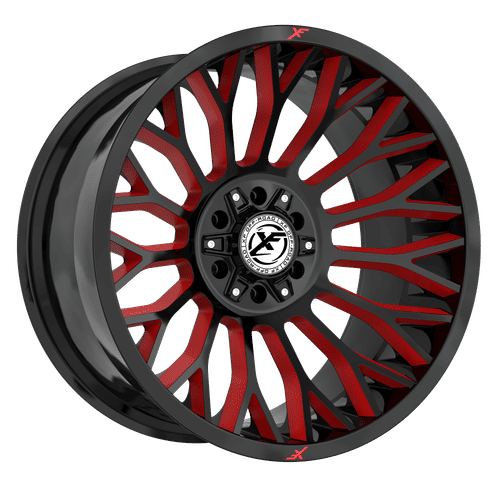 XF OFFROAD XF-237 Gloss Black Milled Red | 20x10 -12 106.4 (6x135/6x139.7)
