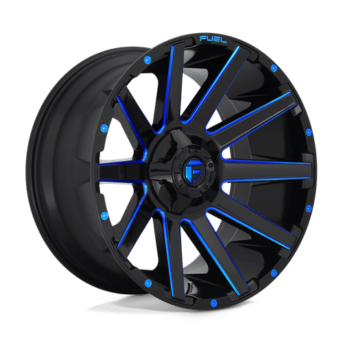 FUEL OFF-ROAD D644 GLOSS BLACK BLUE TINTED CLEAR | 22x12 -43 106.1 (6x135/6x139.7)