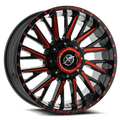 XF OFFROAD XF-226 GLOSS BLACK RED MILLED | 20x10 -12 125.2 (8x165.1/8x170)