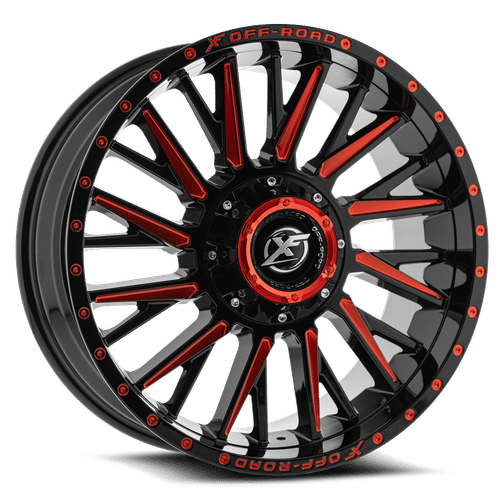 XF OFFROAD XF-226 GLOSS BLACK RED MILLED | 20x10 -12 125.2 (8x165.1/8x170)