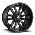FUEL OFF-ROAD D596 SLEDGE MATTE BLACK GLOSS BLACK LIP | 24x12 -44 125.1 (8x165.1)