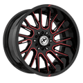 XF OFFROAD XF-230 Black Machined Red | 20x10 -12 106.4 (6x135/6x139.7)