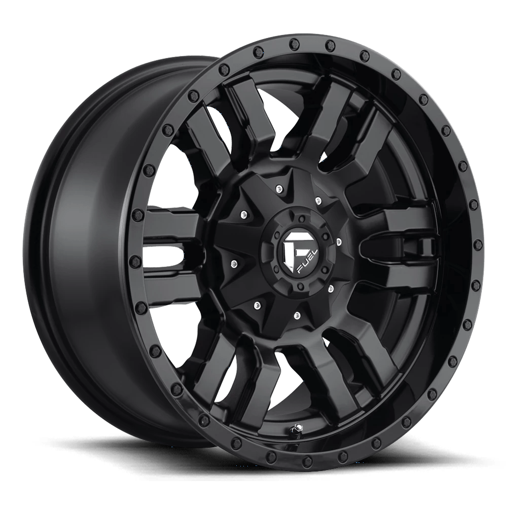 FUEL OFF-ROAD D596 SLEDGE MATTE BLACK GLOSS BLACK LIP | 24x12 -44 125.1 (8x170)