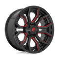 FUEL OFF-ROAD D712 GLOSS BLACK RED TINTED CLEAR | 22x10 -18 125.1 (8x165.1)