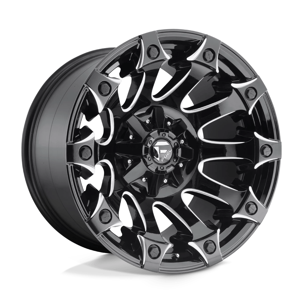 FUEL OFF-ROAD D578 BATTLE AXE GLOSS BLACK MILLED | 20x12 -44 106.1 (6x135/6x139.7)