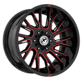 XF OFFROAD XF-230 Gloss Black Machined Red | 22x10 -24 106.4 (6x135/6x139.7)