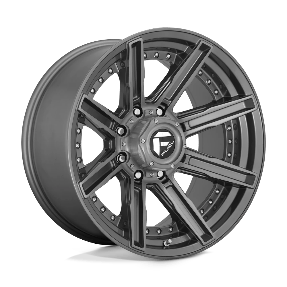 FUEL OFF-ROAD D710 ROGUE PLATINUM BRUSHED GUN METAL TINTED CLEAR | 20x10 -18 125.1 (8x170)