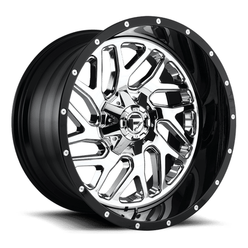 FUEL OFF-ROAD D211 TRITON CHROME PLATED GLOSS BLACK LIP | 22x10 -13 124.2 (8x180)