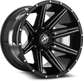 XF OFFROAD XF-220 Gloss Black Milled | 22x10 -18 106.4 (6x135/6x139.7)
