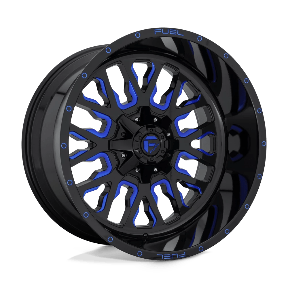 FUEL OFF-ROAD D645 STROKE GLOSS BLACK BLUE TINTED CLEAR | 22x12 -44 125.1 (8x170)