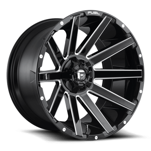FUEL OFF-ROAD D615 CONTRA GLOSS BLACK MILLED | 24x12 -44 124.2 (8x180)