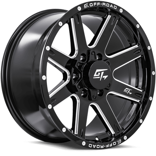GT OFFROAD INVASION Gloss Black Milled | 18x9 12 125.2 (8x180)