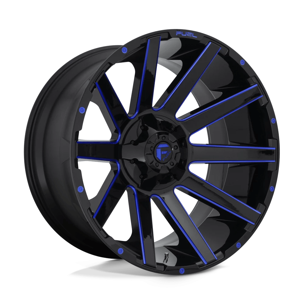 FUEL OFF-ROAD D644 CONTRA GLOSS BLACK BLUE TINTED CLEAR | 24x14 -75 124.2 (8x180)