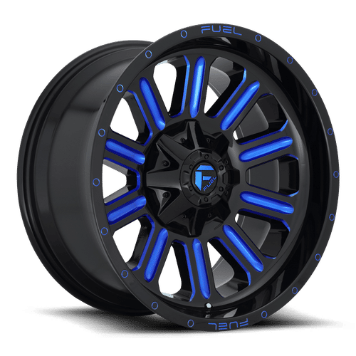 FUEL OFF-ROAD D646 HARDLINE GLOSS BLACK BLUE TINTED CLEAR | 20x12 -44 125.1 (8x165.1)