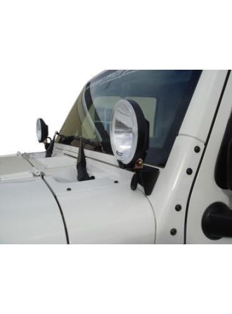 MBRP 2007-2017 Jeep JK Windshield Light Bracket Kit BLK Series.