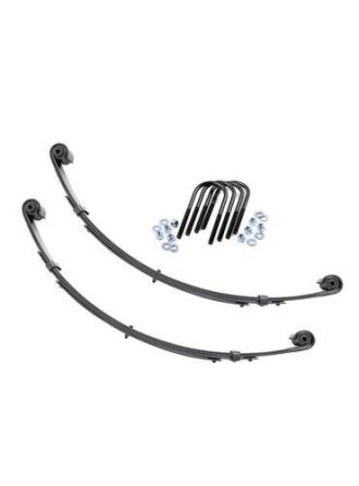Rough Country Front Leaf Springs - Military Wrap - 4" Lift- Pair - Jeep Wrangler YJ (87-95)