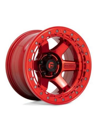 Fuel D123 BLOCK BEADLOCK - Candy Red With Candy Red Ring (6X139.7)