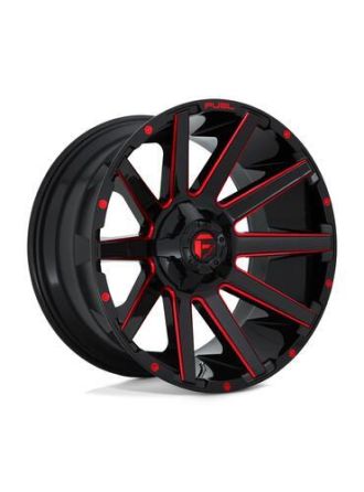 Fuel D643 CONTRA - Gloss Black Red Tinted Clear (6X135/6X139.7)