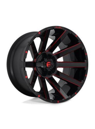 Fuel D643 CONTRA - Gloss Black Red Tinted Clear (8X180)