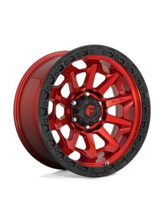 Fuel D695 COVERT - Candy Red Black Bead Ring (6X139.7)